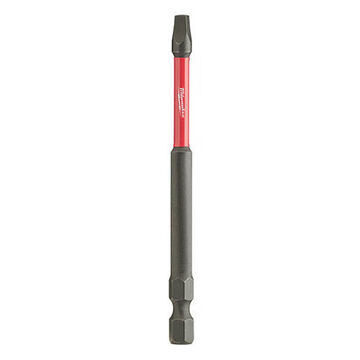 Bit Impact Screwdriver, No. 3, 3-1/2 In Lg, Square Point, Alloy Steel
