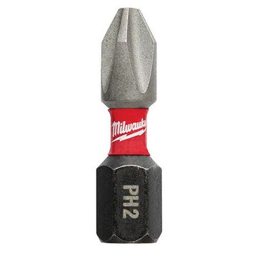 Impact Screwdriver Bit, No. 3, 6 in lg, Phillips Point, Alloy Steel