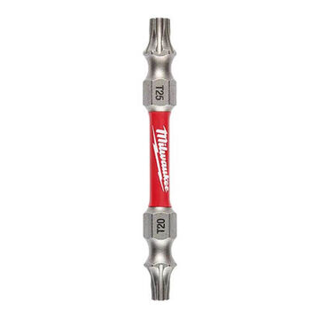 Impact Double Ended Screwdriver Bit, No. 20/No. 25, 2-3/8 in lg, Torx Point, Alloy Steel