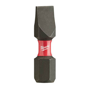 Bit Impact Screwdriver, 1/4 In, 1 In Lg, Slotted Point, Alloy Steel