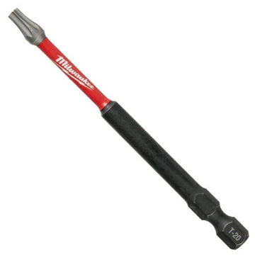 Impact Screwdriver Bit, No. 20, 3-1/2 in lg, Torx Point, Alloy Steel