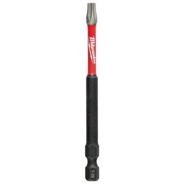 Impact Screwdriver Bit, No. 25, 3-1/2 in lg, Torx Point, Alloy Steel