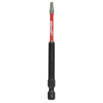 Impact Screwdriver Bit, No. 1, 3-1/2 in lg, Square Point, Alloy Steel