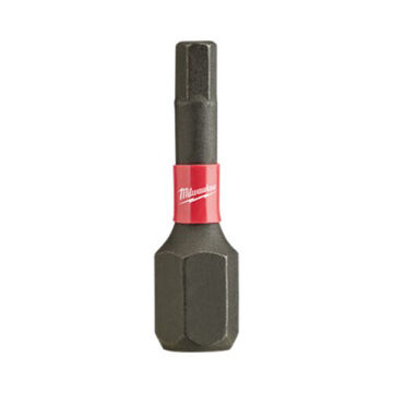 Bit Impact Screwdriver, 1/8 In, 1 In Lg, Hex Point, Steel