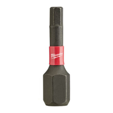 Impact Screwdriver Bit, 9/64 in, 1 in lg, Hex Point, Steel