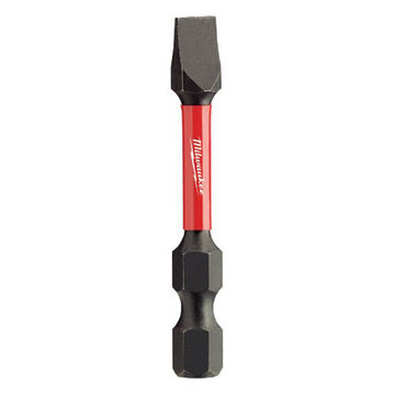 Bit Impact Screwdriver, 1/4 In, 2 In Lg, Slotted Point, Alloy Steel
