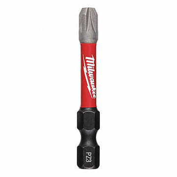 Bit Impact Screwdriver, No. 3, 2 In Lg, Pozidriv Point, Alloy Steel