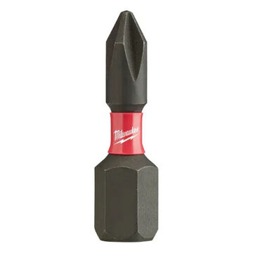 Impact Screwdriver Bit, No. 1, 1 in lg, Phillips Point, Alloy Steel