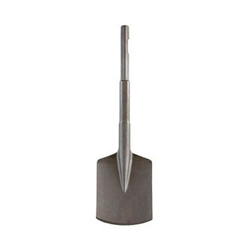 Chisel, High Grade Forged Steel, 4-1/2 in Tip, 16-3/4 in lg, Clay Spade, Hex