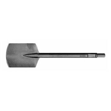 Chisel, High Grade Forged Steel, 5-1/2 in Tip, 20 in lg, Clay Spade, Hex
