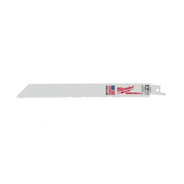 Blade Thin Kerf Profile Reciprocating Saw, 8/12 Tpi, 3/4 In Wd, 8 In Lg, 0.05 In Thk, Bi-metal Blade