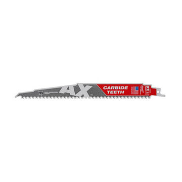 Blade Solid Head Reciprocating Saw, 5 Tpi, 1 In Wd, 9 In Lg, 0.05 In Thk, Carbide Blade