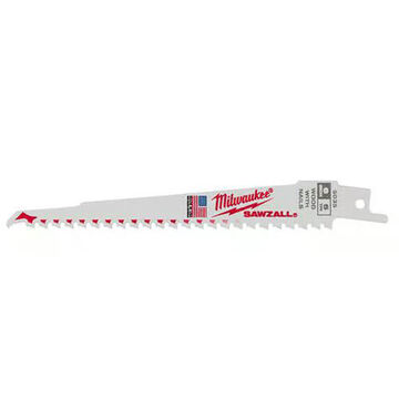 Blade Thin Kerf Profile, 5 Tpi, 3/4 In Wd, 6 In Lg, 0.05 In Thk, Bi-metal 