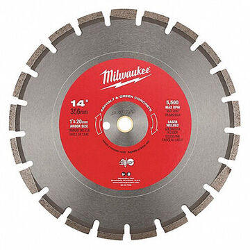 Blade Diamond Circular Saw, 14 In Dia