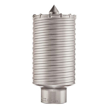 Adapter Thick Wall Core Bit, Steel, 12 In Lg, 12 In, 1-1/2 To 6 In Shank