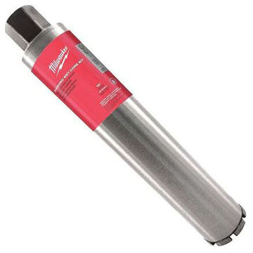 Core Bit Diamond Wet, 15 In Dp Dril, 1-1/4 In Shank, 15 In Lg