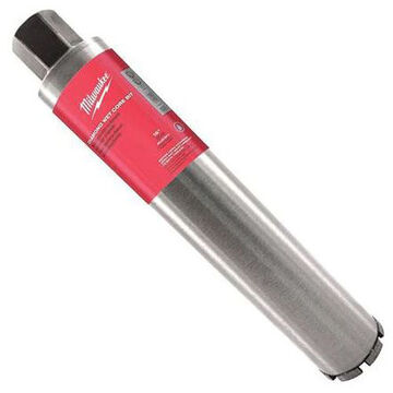 Core Bit Diamond Wet, 15 In Dp Dril, 1-1/4 In Shank, 15 In Lg
