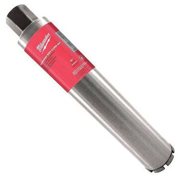 Core Bit Diamond Wet, 15 In Dp Dril, 1-1/4 In Shank, 15 In Lg