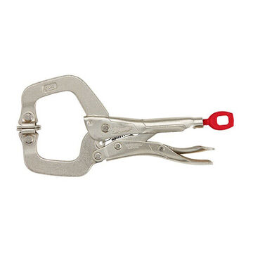 C-clamp Swivel Locking, Silver Forged Alloy Steel, 6 In Lg, 1/2 In Opening