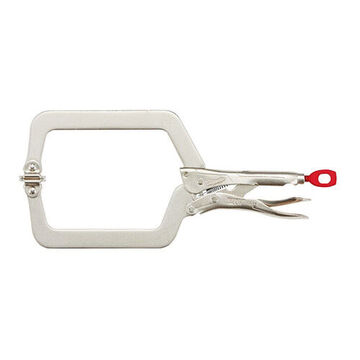 C-clamp Swivel Locking, Silver Forged Alloy Steel, 9 In Lg, 4-1/2 In Opening