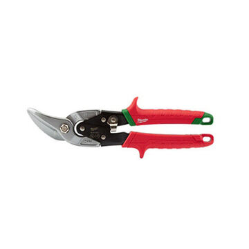 Snip Right Cutting Offset Aviation, 10 In Lg, Red Steel, 5 In Lg Cut