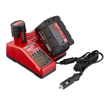 Vehicle Battery Charger, Plastic, 76 in lg, Lithium-Ion, 1.5 to 9 Ah, 12/24 VDC