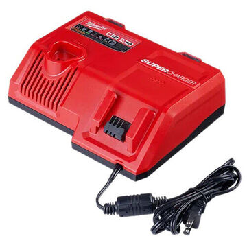 Super Battery Charger, Plastic, 9.13 in wd, 7.08 in lg, 3.07 in ht, Lithium-Ion, 12 Ah, 120 VAC