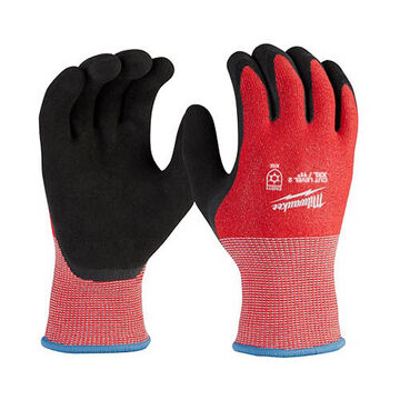 Insulated Winter Dipped Safety Gloves, Large, 10 in lg, Latex