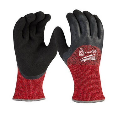Insulated Winter Dipped Safety Gloves, Medium, 10 in lg, Latex