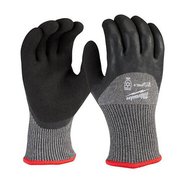 Insulated Winter Dipped Safety Gloves, Small, 10 in lg, Latex