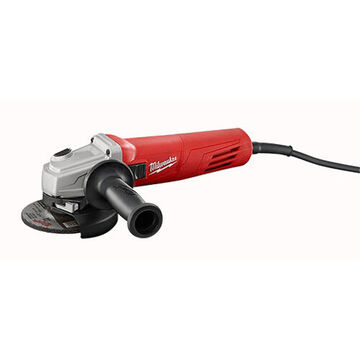 Small Angle Grinder, 4-1/2 in Dia, Red Metal, Plastic, 11-37/64 in lg, 11000 rpm, 120 VAC, 11 A