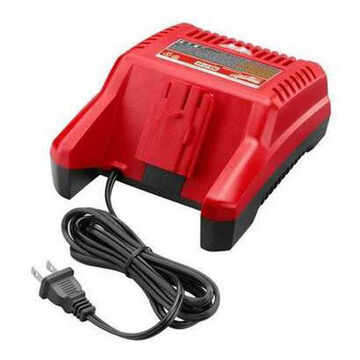 Battery Charger, Plastic, 8.19 in lg, 4 ft lg Cord, Lithium-Ion, 1.5 to 3 Ah, 230 VAC
