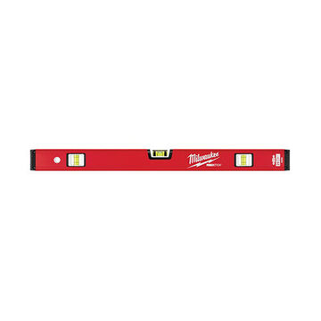 Box Level Compact, 0.0005 In/in Accuracy, 2 In Wd X 24 In Lg X 1 In Ht, Aluminum