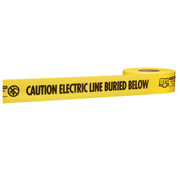 Tape Electric Non-detectable Safety, 3 In X 1000 Ft X 4 Mil, Yellow