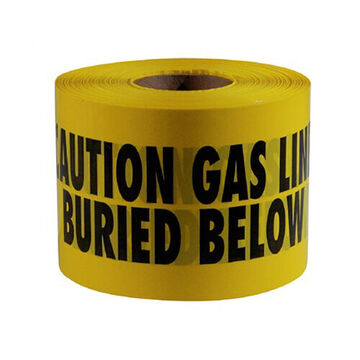 Tape Non-detectable Underground Safety, 6 In X 1000 Ft X 4 Mil, Black