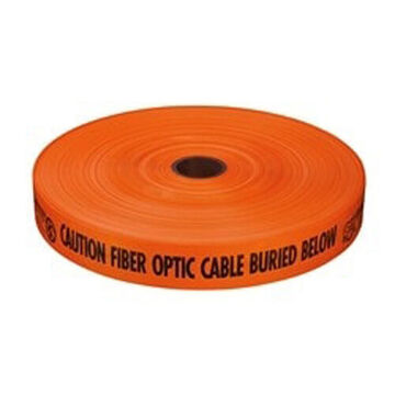 Safety Tape Non-detectable Warning, 3 In X 6000 Ft X 7 Mil, Orange