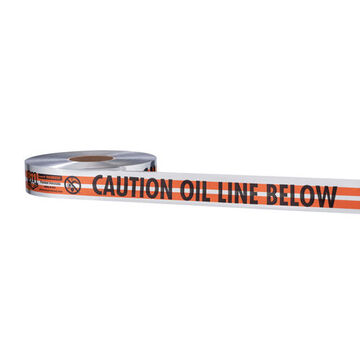 Detectable Safety Tape, 2 in x 1000 ft x 5 mil, Orange