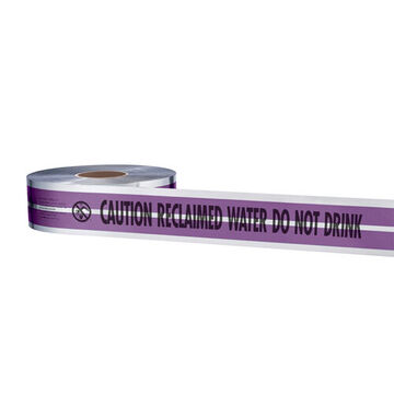 Detectable Safety Tape, 3 in x 1000 ft x 5 mil, Purple