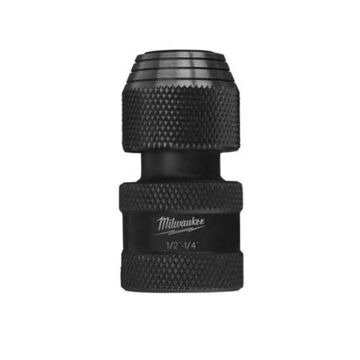 Adapter Impact Socket, Hex/square, 1/4 To 1/2 In Drive, Black Oxide Steel, 1-7/8 In Lg