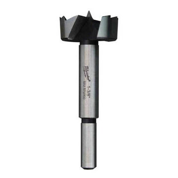 Drill Bit Forstner, 1 In Dia X 3-1/2 In Lg, 3/8 In Shank, Alloy Steel