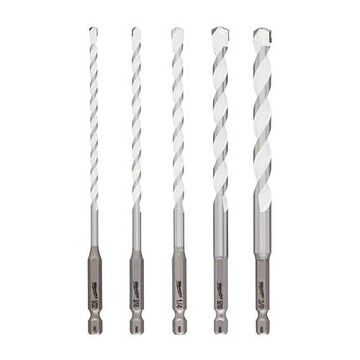 Multi-Material Drill Bit Set, Carbide, 5 Pieces