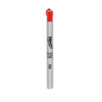 Drill Bit Single End Masonry, 3/16 In Dia, 2 In Lg, Round, 1/8 In Shank