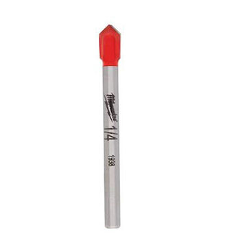 Drill Bit Single End Masonry, 1/4 In Dia, 2-1/4 In Lg, Round, 0.1562 In Shank