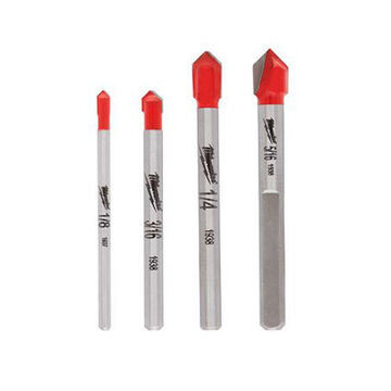 Drill Bit Set Single, Carbide, 4 Pieces