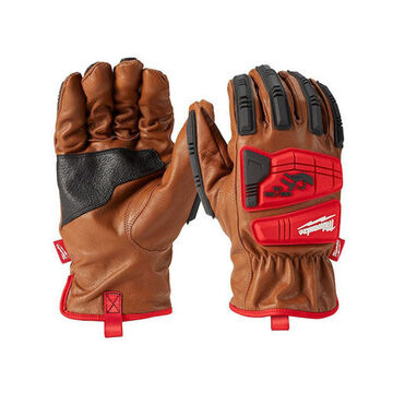 Leather Gloves Heavy-duty Work, Top Grain Goatskin Leather, Large