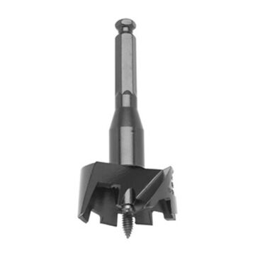 Drill Bit Selfeed, 2-1/8 In Dia X 4-1/2 In Lg, 7/16 In Shank, Alloy Steel