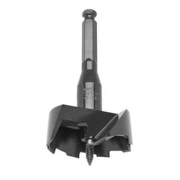 Drill Bit Selfeed, 2-9/16 In Dia X 3-5/8 In Lg, 7/16 In Shank, Alloy Steel
