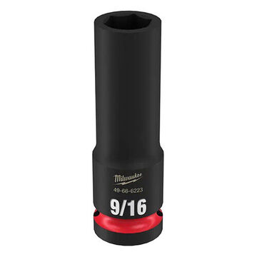 Adapter Impact Socket, Hex/square, 1/4 To 1/4 In Drive, Steel, 2 In Lg