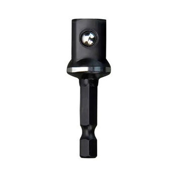 Adapter Impact Socket, Hex/square, 1/4 To 1/2 In Drive, Steel, 2.95 In Lg