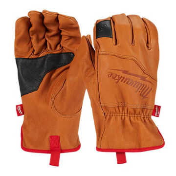 Comfortable Leather Gloves, Goatskin, Black, Brown, Red, Medium